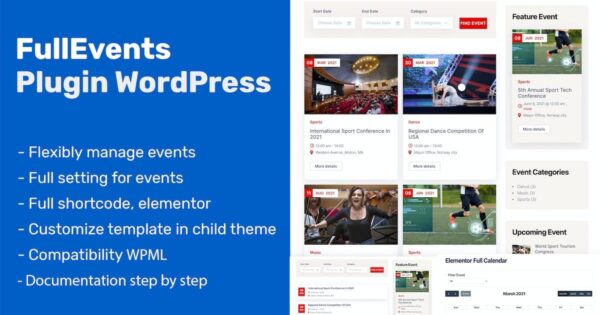 FullEvents (v1.2.9) Event Plugin WordPress