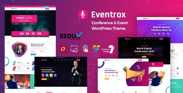 Eventrox (v1.0.1) Conference and Event WordPress Theme