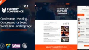 Eventry (v1.3.1) Conference Meetup Landing Page WordPress Theme