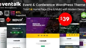EvnTalk (v1.7.7) Event Conference WordPress Theme
