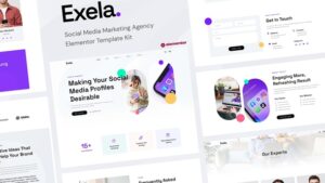 Exela - Social Media Marketing Agency Elementor Template Kit