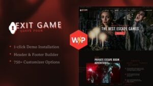 Exit Game (v1.4.2) Real-Life Secret Escape Room WordPress Theme