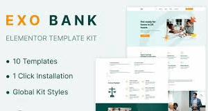 Exobank - Financial Elementor Template Kit