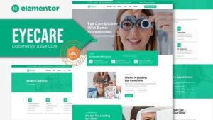 Eyecare - Optometrist & Eye Care Elementor Template Kit