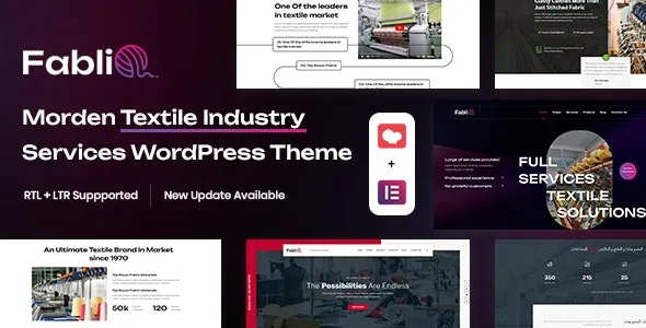 Fablio (v5.8) Textile Industry WordPress Theme