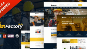 Factory HUB (v1.4.8) Industry and Construction WordPress Theme