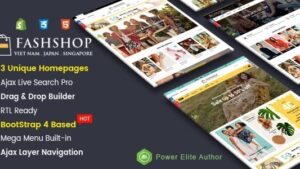 FashShop v1.0.0 Drag & Drop Bootstrap 4 Shopify Theme