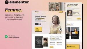 Femme – Feminine Business Consulting Elementor Template Kit