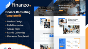 Finanzo - Finance Consulting Elementor Template Kit