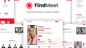 Findmeet - Video Conference Elementor Template Kit