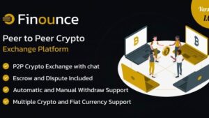 [Activated] Finounce v.1.0 - An Advance Peer to Peer Crypto Exchange Platform