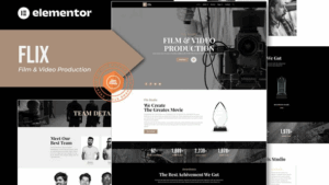 Flix - Film & Video Production Elementor Template Kit