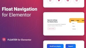 Floater (v1.0.9) Sticky Navigation Menu for Elementor