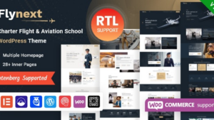 Flynext (v2.2.7) Multipurpose Aviation WordPress Theme + RTL