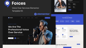 Foices - Voice Over Services Elementor Template Kit