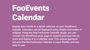 FooEvents Calendar (v1.7.10)