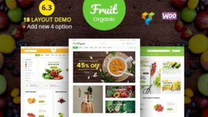 Food Fruit v6.4 Organic Farm, Natural RTL Responsive Woo WP Theme