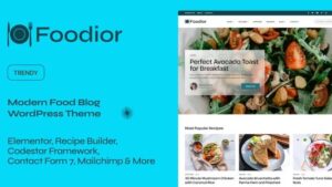 Foodior v1.0 Personal Food Blog WordPress Theme