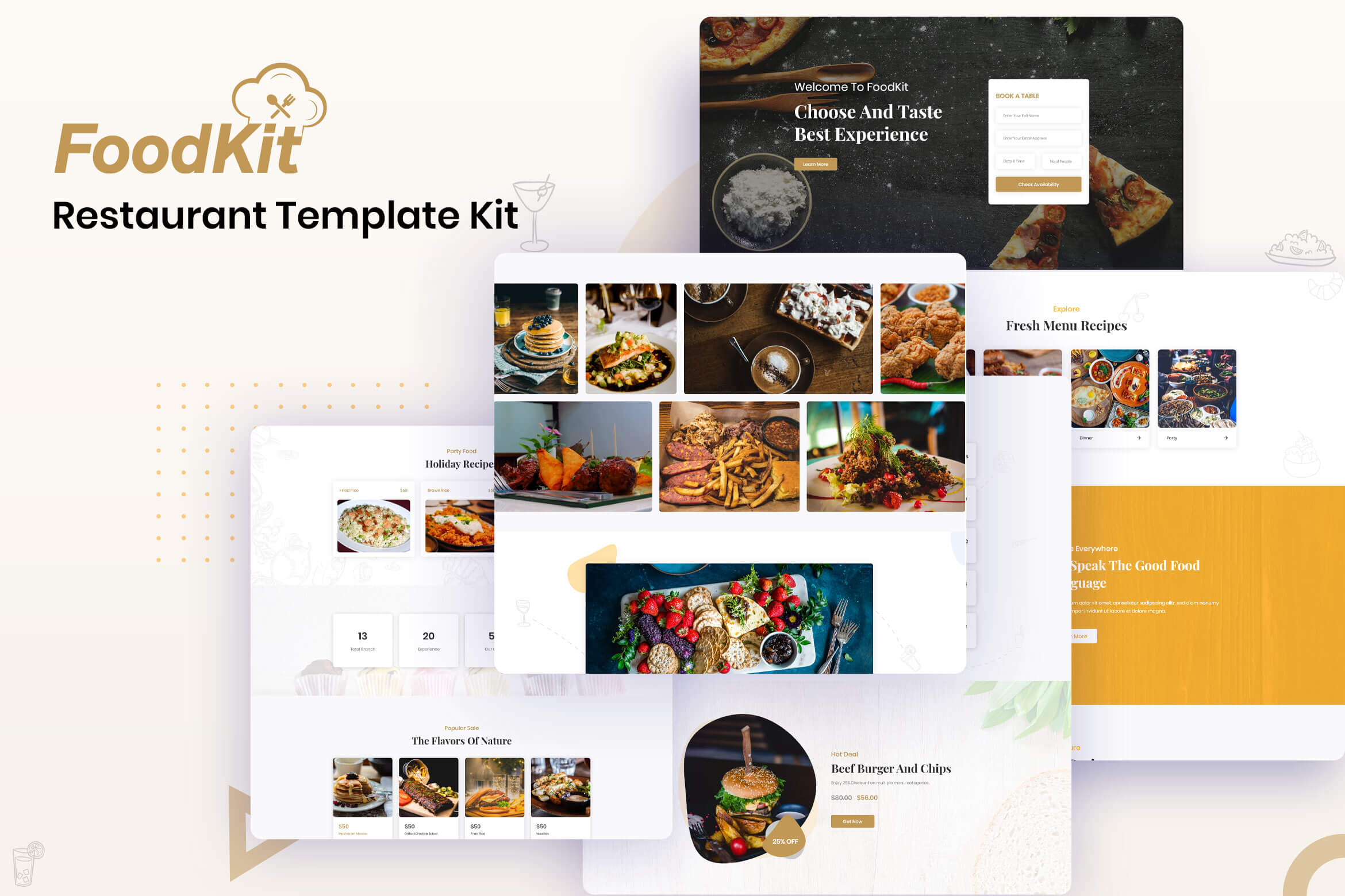 Foodkit - Food Ordering & Delivering Elementor Template Kit