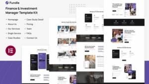Fundle - Finance & Investment Manager Elementor Template Kit