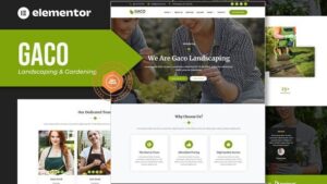 Gaco - Landscape & Gardening Elementor Template Kit