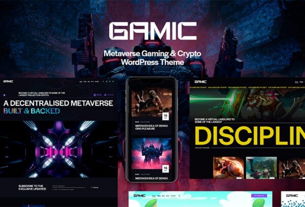Gamic (v1.14.0) Metaverse Gaming & Crypto WordPress Theme