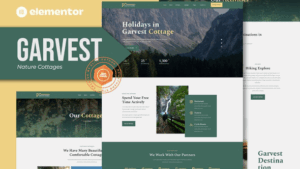 Garvest - Nature Cottages Elementor Template Kit