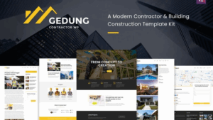 Gedung- Contractor & Building Construction Elementor Template Kit