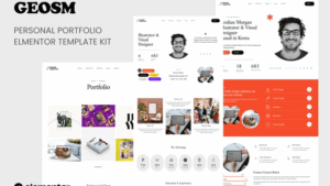 Geosm - Personal Portfolio Elementor Template Kits