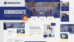 Gimmigrate - Immigration & Visa Consulting Elementor Template Kit