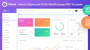 Gleek - Admin Dashboard UI Kit MultiPurpose PSD Template