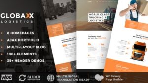 Globax v4.0 Logistics WordPress Theme + Woocommerce