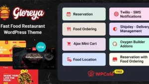 Gloreya (v2.0.10) Fast Food WordPress Theme