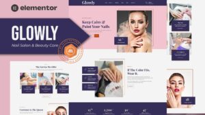 Glowly - Nail Salon & Beauty Care Elementor Template Kit