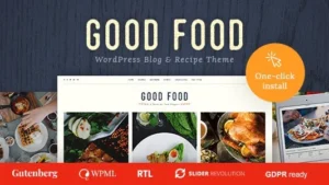 Good Food (v1.3.5) Recipe Magazine & Food Blogging Theme