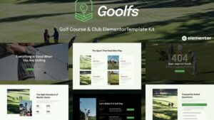 Goolfs - Golf Course & Club Elementor Template Kit