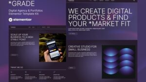 Grade - Creative Agency & Portfolios Elementor Template Kit