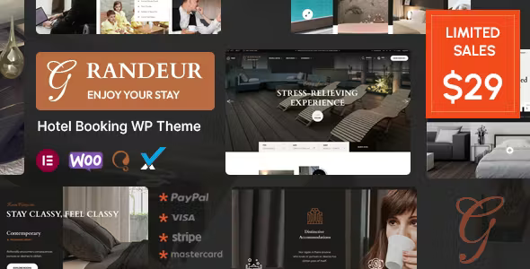 NFixed* Grandeur v1.0 Hotel Booking WordPress Theme