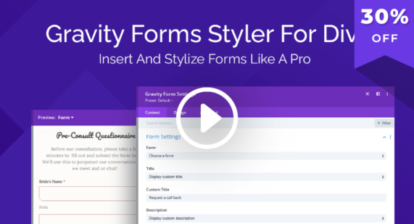 Gravity Forms Styler For Divi v1.0.6 [Wpzone]
