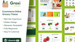Groxi - Grocery Store Elementor Template Kit