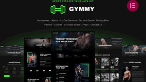 Gymmy | Sport & Fitness Elementor Template Kit