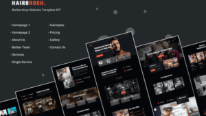 Hairbrosh | Barbershop Elementor Template Kit