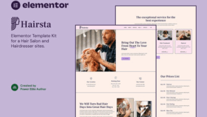 Hairsta - Hair Salon & Hairdresser Elementor Template Kit