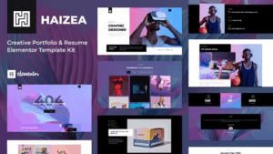 Haizea - Creative Portfolio & Resume Elementor Template Kit