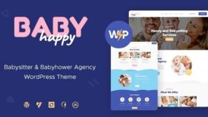 Happy Baby (v1.2.11) Nanny & Babysitting Services WordPress Theme