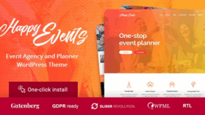 Happy Events (v1.2.4) Holiday Planner & Event Agency WordPress Theme