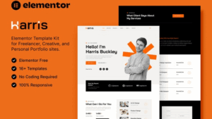 Harris - Creative & Personal Portfolio Elementor Template Kit