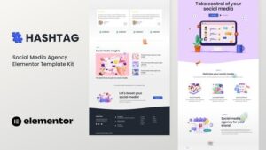 Hashtag - Social Media Agency Elementor Template Kit