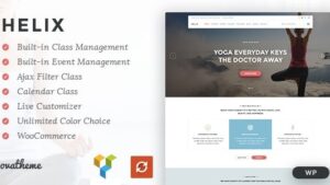 Helix v1.3.9 Yoga Club Calendar WordPress Theme
