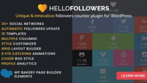 Hello Followers v2.5 Social Counter Plugin for WordPress